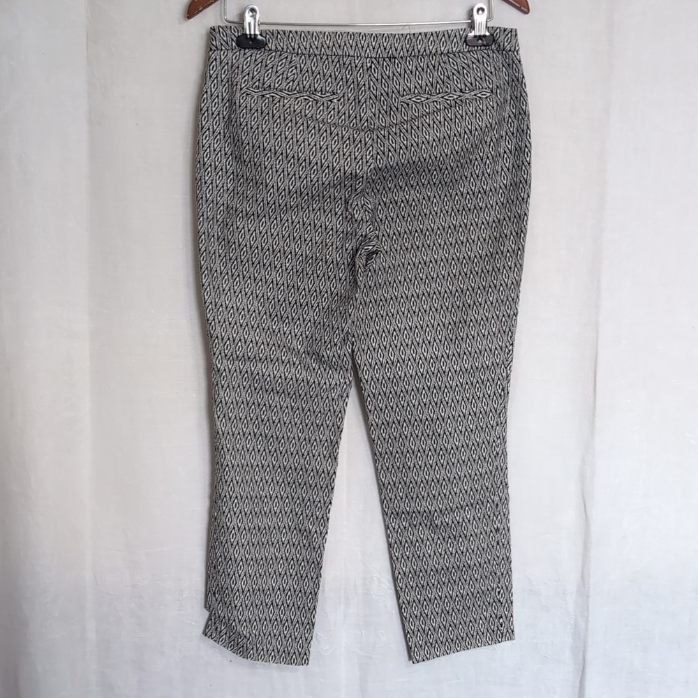 Willi Smith Black White Geometric Dress Pant Size 6 - Picture 6 of 7